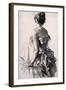 Rear View of a Woman; Ruckenansicht Einer Dame, 1888-Adolph Friedrich Erdmann von Menzel-Framed Giclee Print