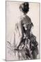 Rear View of a Woman; Ruckenansicht Einer Dame, 1888-Adolph Friedrich Erdmann von Menzel-Mounted Giclee Print