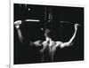 Rear View of a Young Man Exercise on a Lateral Pull-Down Weight Machine-null-Framed Photographic Print