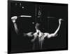 Rear View of a Young Man Exercise on a Lateral Pull-Down Weight Machine-null-Framed Photographic Print