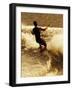 Rear View of a Young Man Wakeboarding-null-Framed Photographic Print