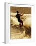 Rear View of a Young Man Wakeboarding-null-Framed Photographic Print