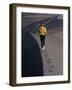 Rear View of a Young Woman Running on a Sand Dune-null-Framed Photographic Print