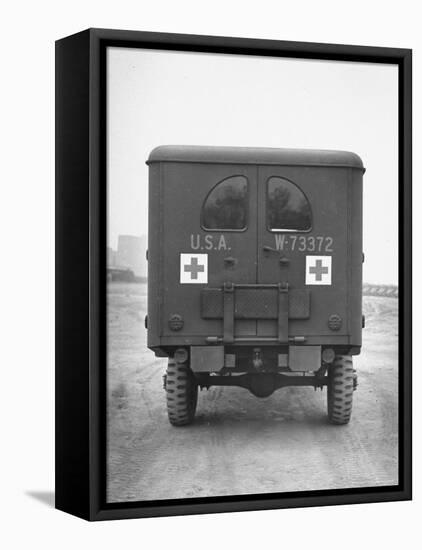 Rear View of Ambulance-George Strock-Framed Stretched Canvas