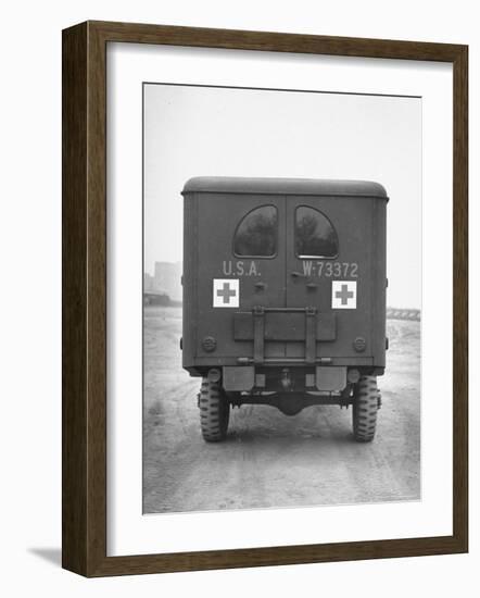 Rear View of Ambulance-George Strock-Framed Photographic Print