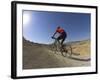 Rear View of Competitior in the Mount Sodom International Mountain Bike Race, Dead Sea Area, Israel-Eitan Simanor-Framed Photographic Print