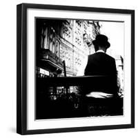 Rear View of Horse and Trap Driver-Rory Garforth-Framed Premium Photographic Print
