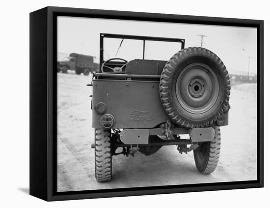 Rear View of Jeep-George Strock-Framed Stretched Canvas