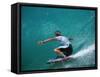 Rear View of Man Surfing-null-Framed Stretched Canvas