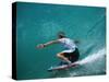 Rear View of Man Surfing-null-Stretched Canvas