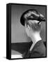 Rear View of Model in Hat W Veil and Bow at Back over Upswept Hair-Alfred Eisenstaedt-Framed Stretched Canvas