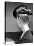Rear View of Model in Hat W Veil and Bow at Back over Upswept Hair-Alfred Eisenstaedt-Stretched Canvas