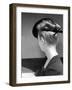 Rear View of Model in Hat W Veil and Bow at Back over Upswept Hair-Alfred Eisenstaedt-Framed Photographic Print