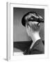 Rear View of Model in Hat W Veil and Bow at Back over Upswept Hair-Alfred Eisenstaedt-Framed Photographic Print