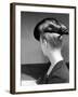 Rear View of Model in Hat W Veil and Bow at Back over Upswept Hair-Alfred Eisenstaedt-Framed Photographic Print