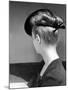 Rear View of Model in Hat W Veil and Bow at Back over Upswept Hair-Alfred Eisenstaedt-Mounted Photographic Print