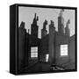 Rear View of Residential Victorian Buildings, Islington, London, c.1940-John Gay-Framed Stretched Canvas