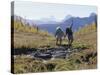 Rear View of Two Women Hiking-null-Stretched Canvas
