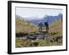 Rear View of Two Women Hiking-null-Framed Photographic Print