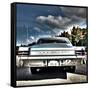 Rear View of Vintage Automobile in America-Salvatore Elia-Framed Stretched Canvas