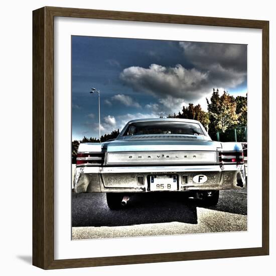 Rear View of Vintage Automobile in America-Salvatore Elia-Framed Photographic Print