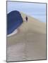 Rear View of Woman Running Up a Sand Dune-null-Mounted Photographic Print