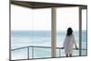 Rear View of Young Woman Looking at Sea View from Balcony at Resort-Nosnibor137-Mounted Photographic Print