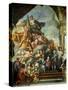 Rear Wall Painting of the Upper Hall Glorifying George I (1660-1727) and the House of Hanover,…-Sir James Thornhill-Stretched Canvas