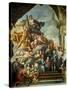 Rear Wall Painting of the Upper Hall Glorifying George I (1660-1727) and the House of Hanover,…-Sir James Thornhill-Stretched Canvas