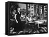 REAR WINDOW, 1954 directed by ALFRED HITCHCOCK Grace Kelly and James Stewart (b/w photo)-null-Framed Stretched Canvas