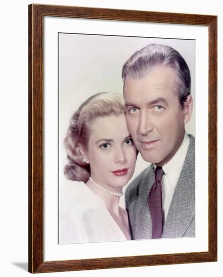 REAR WINDOW, 1954 directed by ALFRED HITCHCOCK Grace Kelly and James Stewart (photo)-null-Framed Photo