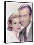 REAR WINDOW, 1954 directed by ALFRED HITCHCOCK Grace Kelly and James Stewart (photo)-null-Framed Stretched Canvas