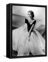 REAR WINDOW, 1954 directed by ALFRED HITCHCOCK Grace Kelly (b/w photo)-null-Framed Stretched Canvas