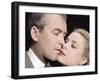 REAR WINDOW, 1954 directed by ALFRED HITCHCOCK James Stewart and Grace Kelly (photo)-null-Framed Photo