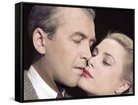 REAR WINDOW, 1954 directed by ALFRED HITCHCOCK James Stewart and Grace Kelly (photo)-null-Framed Stretched Canvas