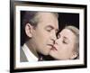 REAR WINDOW, 1954 directed by ALFRED HITCHCOCK James Stewart and Grace Kelly (photo)-null-Framed Photo