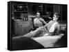 REAR WINDOW, 1954 directed byALFRED HITCHCOCK James Stewart and Grace Kelly (b/w photo)-null-Framed Stretched Canvas