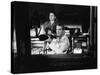 REAR WINDOW, 1954 directed byALFRED HITCHCOCK Thelma Ritter and James Stewart (b/w photo)-null-Stretched Canvas