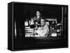 REAR WINDOW, 1954 directed byALFRED HITCHCOCK Thelma Ritter and James Stewart (b/w photo)-null-Framed Stretched Canvas