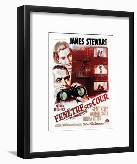 Rear Window, (aka Fenetre Sur Cour), French Poster Art, 1954-null-Framed Art Print