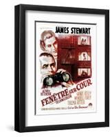 Rear Window, (aka Fenetre Sur Cour), French Poster Art, 1954-null-Framed Art Print