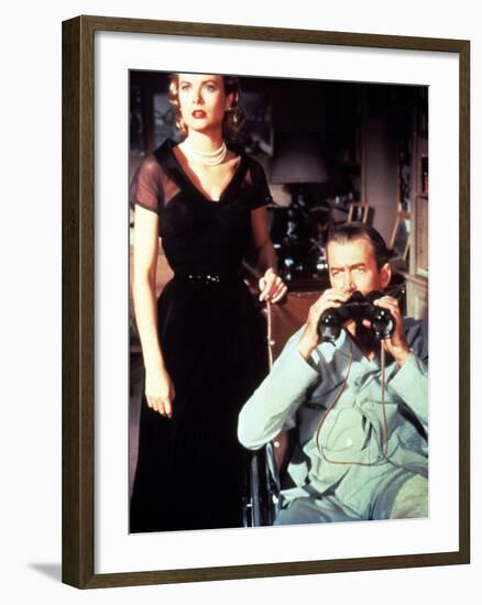 Rear Window, James Stewart, Grace Kelly, 1954-null-Framed Photo