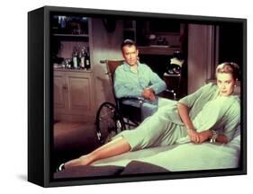 Rear Window, James Stewart, Grace Kelly, 1954-null-Framed Stretched Canvas