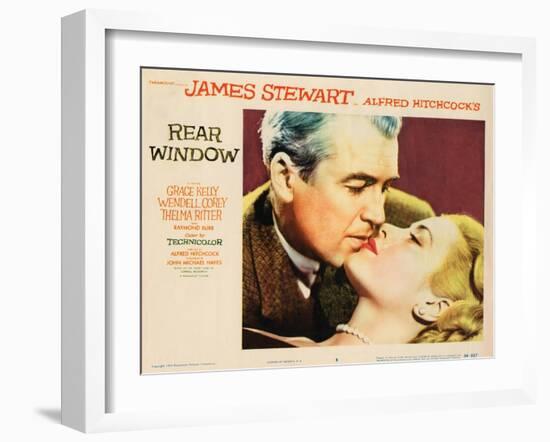 Rear Window, L-R: James Stewart, Grace Kelly, 1954-null-Framed Art Print