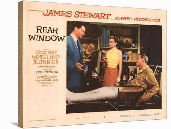 Rear Window, L-R, Wendell Corey, Grace Kelly, James Stewart, 1954-null-Stretched Canvas