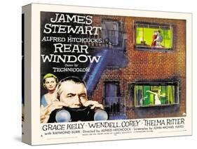 Rear Window, UK Movie Poster, 1954-null-Stretched Canvas