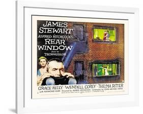 Rear Window, UK Movie Poster, 1954-null-Framed Art Print