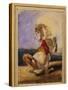 Rearing Horse-Eugene Delacroix-Stretched Canvas