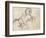 Rearing Stallion Held by a Nude Man-Théodore Géricault-Framed Giclee Print