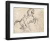 Rearing Stallion Held by a Nude Man-Théodore Géricault-Framed Giclee Print
